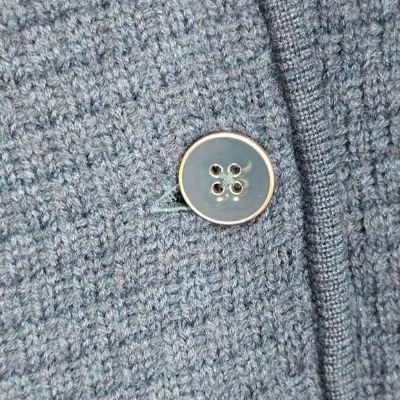 Talbots Womens Cardigan Sweater Size 3X Blue Button Up‎ Merino Wool Knit Jacket - Picture 3 of 13